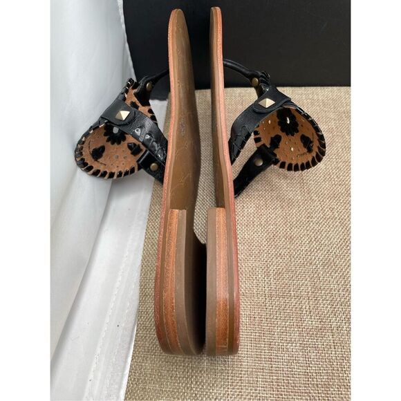 Jack Rogers Georgica Sandals in Black Women’s Size 8 Flats - Picture 7 of 9